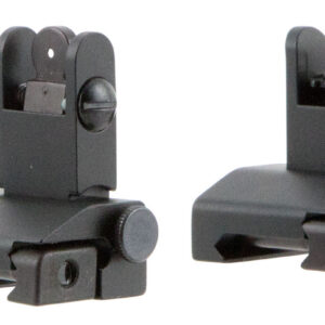 TacFire IS002 Pop Up Iron Sights/Spring Loaded Black Anodized Flip Up for AR-Platform