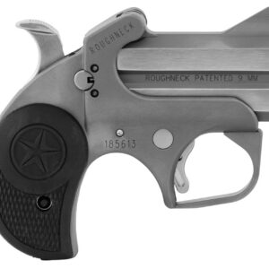 Bond Arms BARN Roughneck Rough Series 9mm Luger 2 Shot 2.50" Rough Matte Stainless Steel Barrel & Frame, Black Rubber Grips