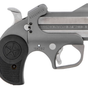 Bond Arms BARN Roughneck Rough Series 38 Special/357 Mag 2 Shot 2.50" Rough Matte Stainless Steel Barrel & Frame, Black Rubber Grips