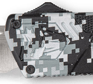 CobraTec Knives WDCCTLETNS Lightweight 3.25" OTF Tanto Plain D2 Steel Blade/Winter Digi Camo Aluminum Handle Includes Pocket Clip