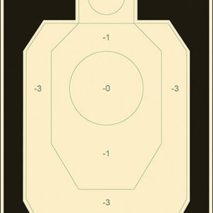Action Target IDPAP100 Competition Official IDPA Silhouette Tagboard Hanging 23" x 35" Black/White 100 Per Box