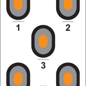Action Target 530OC100 Bullseye Bullseye Paper 23" x 35" Multi-Color 100 Per Box
