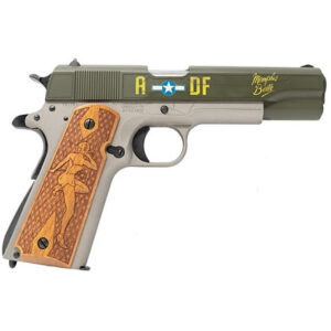 Auto-Ordnance 1911 Memphis Belle Pistol 45 ACP 5 in. Blue/White/ODG/BLK Engraved Scene 7rd