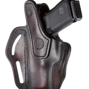 1791 Gunleather BHX3SBRR BHX OWB Size 03 Signature Brown Leather Belt Slide Compatible w/Glock 17/S&W M&P Shield/Sig P228 Right Hand
