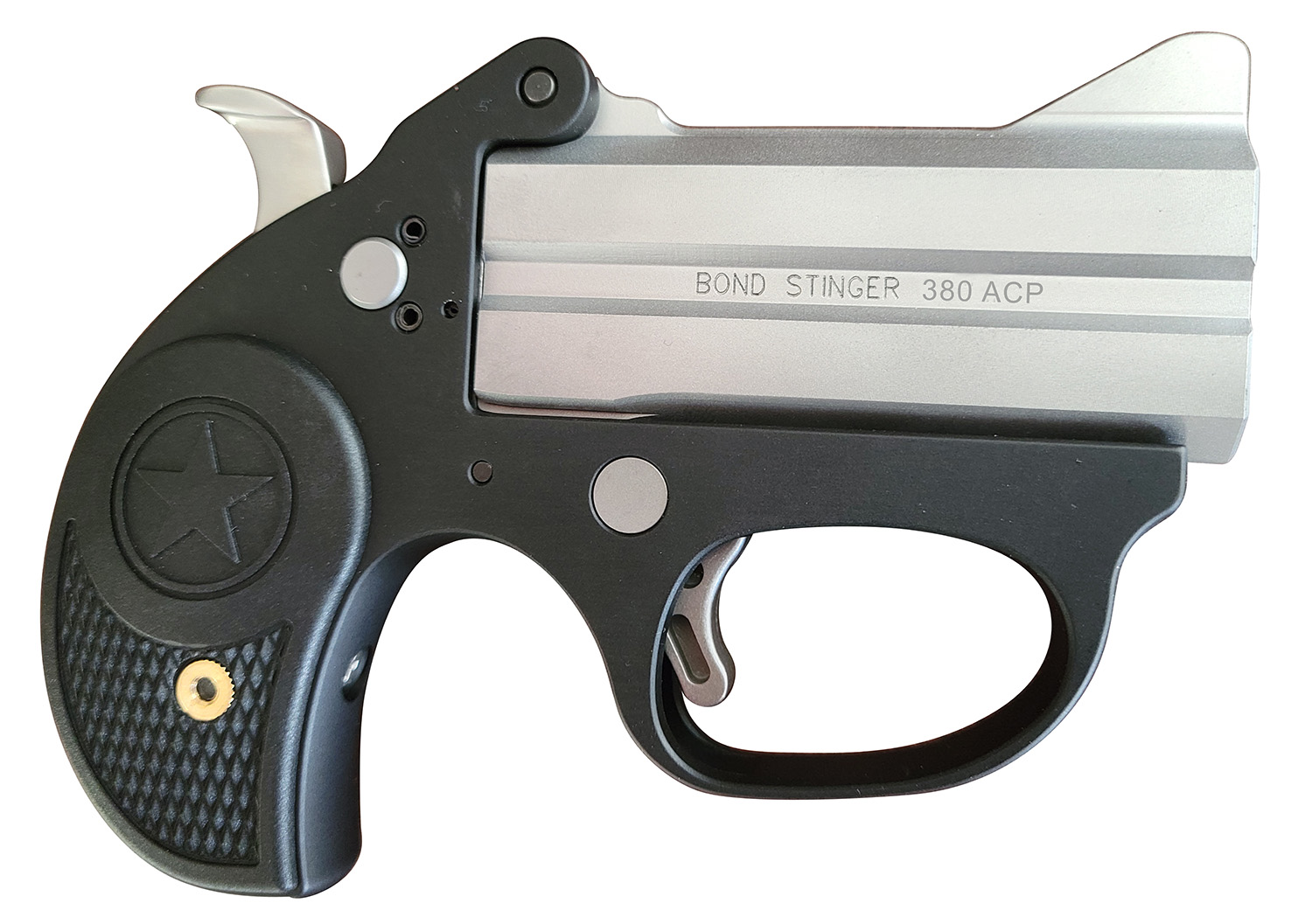 Bond Arms BASL Stinger Stinger 380 ACP 2rd Shot 3" Matte Stainless Aluminum Frame Black Rubber Grips Right Hand