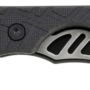Kershaw 1025X Cinder  1.40" Folding Drop Point Plain Stonewashed 3Cr13MoV SS Blade Black Glass-Filled Nylon Handle Includes Key Ring