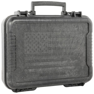 Outdoor Connection 10017 Molded Pistol Case 11" Long Black w/US Flag Polypropylene