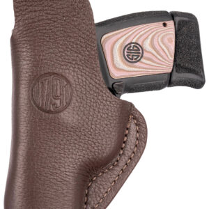 1791 Gunleather FCD1BRWL Fair Chase IWB Size 01 Brown Leather Deer Hide Belt Clip Fits Ruger LCP 380/S&W Bodyguard Left Hand