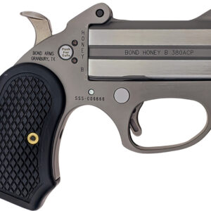 Bond Arms BAHB Honey B Stinger RS 380 ACP 2rd Shot 3" Matte Stainless Steel Frame Black Extended B6 Resin Grips Right Hand