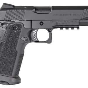 EAA 395040 Witness2311  45 ACP 11+1 5" Black Barrel, Black Serrated Slide & Polymer Frame w/Picatinny Rail & Beavertail Black Checkered Polymer Grips