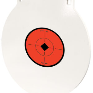 Birchwood Casey RND6 Round Steel Target Plate 6" Centerfire Rifle/Handgun Target Black/Red/White NM500 Steel Hanging