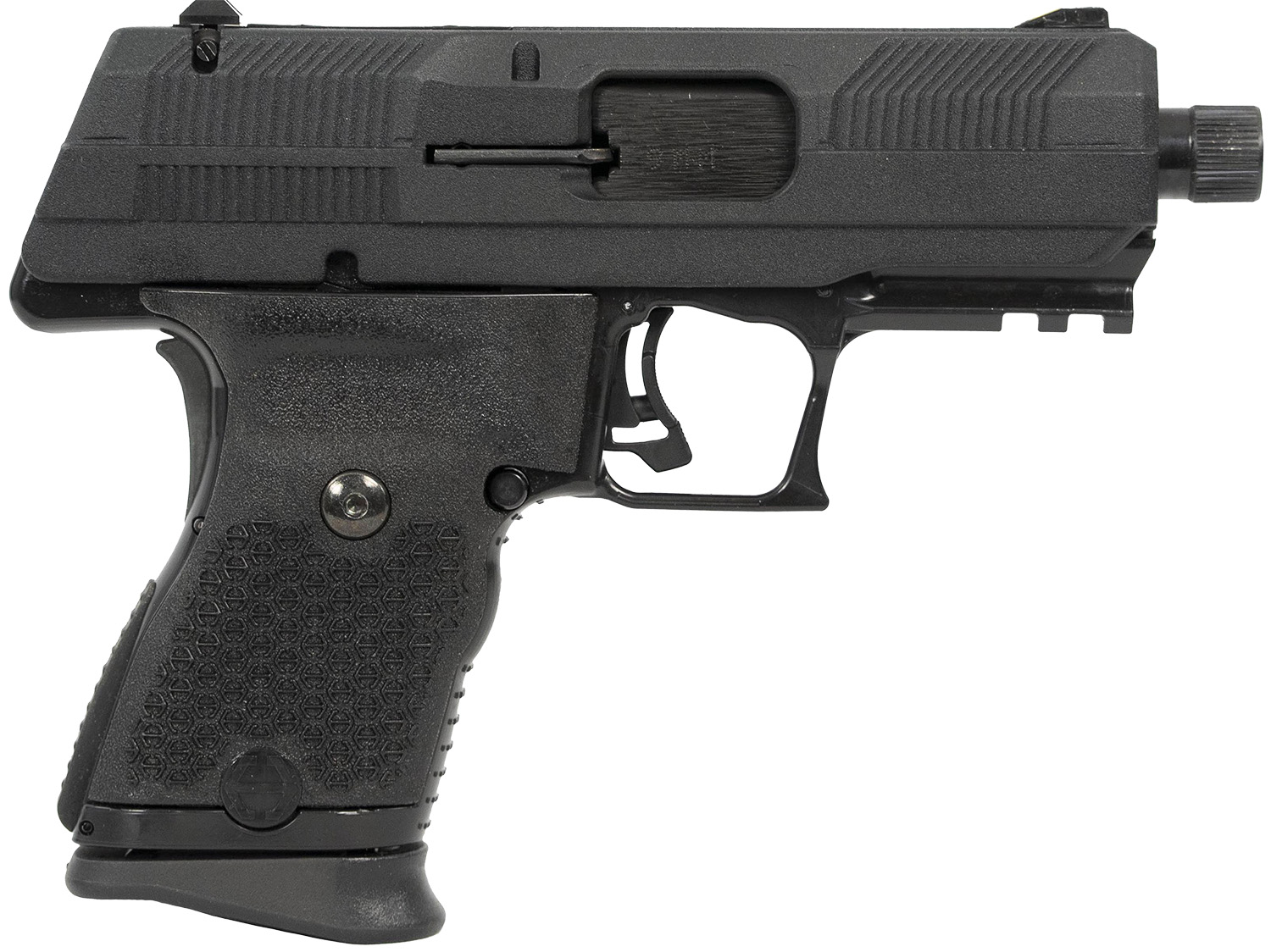 Hi-Point YC9YEET YC9 9mm Luger 10+1 4.12" Black Steel Threaded Barrel, Black w/Engraved "Yeet Cannon" YC9 Styled/Serrated Slide, Black Polymer Frame w/Picatinny Rail, Black Plastic Grips