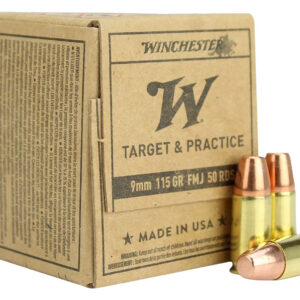 Winchester Ammo SG9W50 USA 9mmLuger 115gr Full Metal Jacket 50 Per Box/20 Case