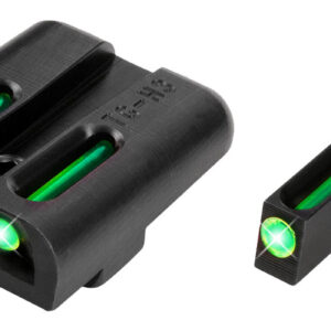 TruGlo TG131ST1 TFO  Green/Tritium/Fiber Optic Front Sight-Green/Tritium/Fiber Optic Rear Sight Sig Sauer P-Series #8 Front/#8 Rear