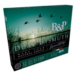 B&p Ammunition 12B5DB43 Dual Bismuth 12Gauge 2.75" 1 1/5oz Bismuth 3/4Shot 10 Per Box/10 Case