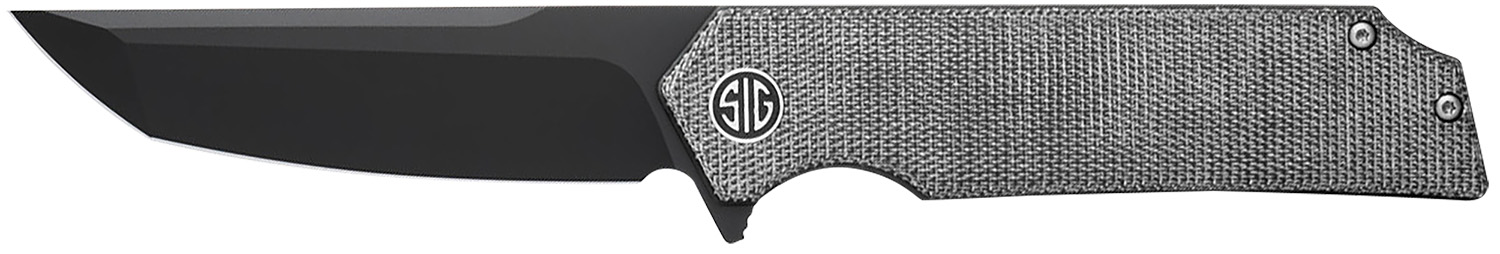 Sig Sauer Knives VA9BB Validus 3.78" Folding Drop Point Plain Black PVD M390 Steel Blade, 4.76" Black Textured G10 Handle