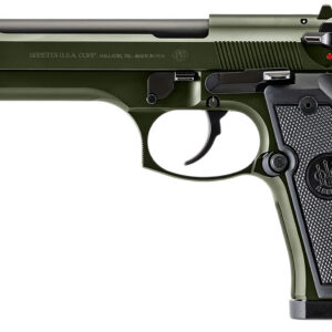 Beretta USA J92F300GRTB18 92FS Full Size 9mm Luger 18+1 5.10" Black Threaded Barrel, OD Green Cerakote Serrated Slide, OD Green Cerakote Aluminum Frame w/Beavertail, Black Textured Grip
