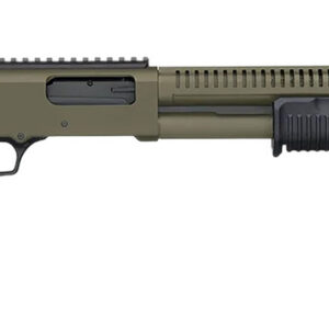 Mossberg 50757 590R 12 Gauge Pump 3" 6+1 18.50" OD Green Cerakote Heat Shield Barrel, OD Green Cerakote Steel Receiver, Black AR Mil-Spec Adjustable Synthetic Stock, Black Magpul Grip