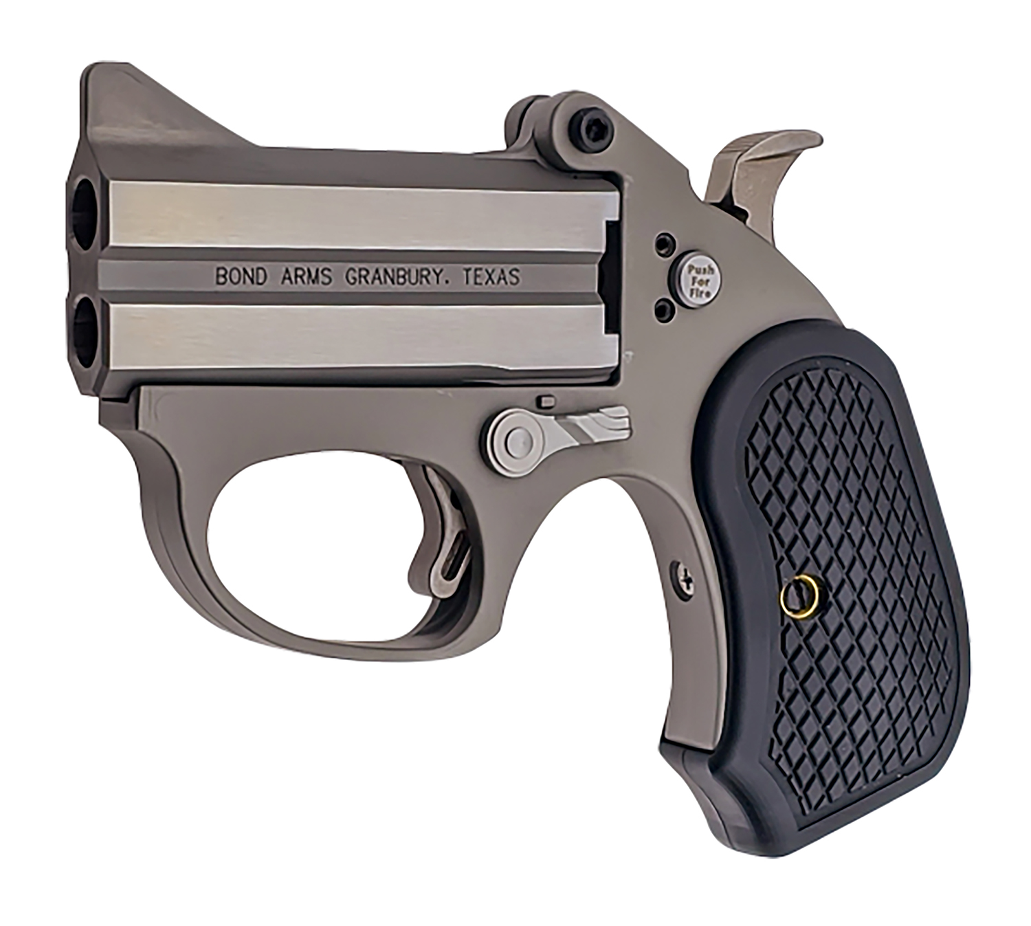 Bond Arms BAHB Honey B 22 Mag 2 3" Rough Matte Stainless Steel Barrel & Frame, Black Extended B6 Resin Grip