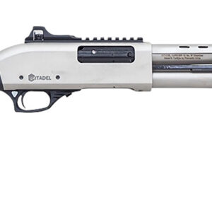Citadel FRMN2020SYN Mariner  Full Size 20 Gauge Pump 3" 4+1 18.50" Nickel Finished Heat Shield Barrel, Nickel Finished Aluminum Receiver w/Picatinny Rail, Black Fixed Synthetic Stock
