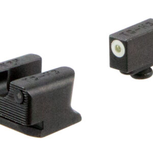 TruGlo TG231W2W Tritium Pro Black | Green Tritium White Outline Front Sight Green Tritium Rear Sight