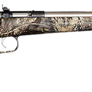 Crickett KSA2166 Youth 22 LR 1rd 16.12" Stainless Steel Barrel, Fixed Front/Adjustable Rear Peep Sights, Mossy Oak Break-Up Synthetic Stock w/11.5" LOP, Rebounding Firing Pin Safety