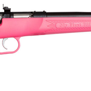 Crickett KSA2220 Youth 22 LR 1rd 16.12" Blued Single Shot Barrel, Blued Stainless Steel Receiver, Pink Fixed Synthetic Stock, Right Hand