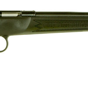 Crickett KSA2240 Youth 22 LR 1rd 16.12" Blued Barrel & Receiver, Fixed Front/Adjustable Rear Peep Sights, Black Synthetic Stock w/11.5" LOP, Rebounding Firing Pin Safety