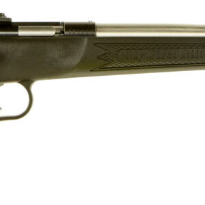 Crickett KSA2245 Youth 22 LR 1rd 16.12" Stainless Steel Barrel, Fixed Front/Adjustable Rear Peep Sights, Black Synthetic Stock w/11.5" LOP, Rebounding Firing Pin Safety