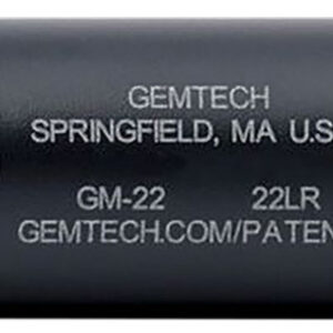 Gemtech 12127 GM-22 22 LR 5" 1" 1/2"x28 tpi Black Cerakote Aluminum