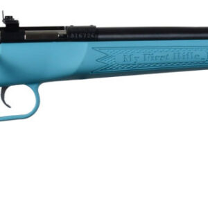 Crickett KSA2302 Youth 22 LR 1rd 16.12" Blued Barrel & Receiver, Fixed Front/Adjustable Rear Peep Sights, Blue Synthetic Stock w/11.5" LOP, Rebounding Firing Pin Safety