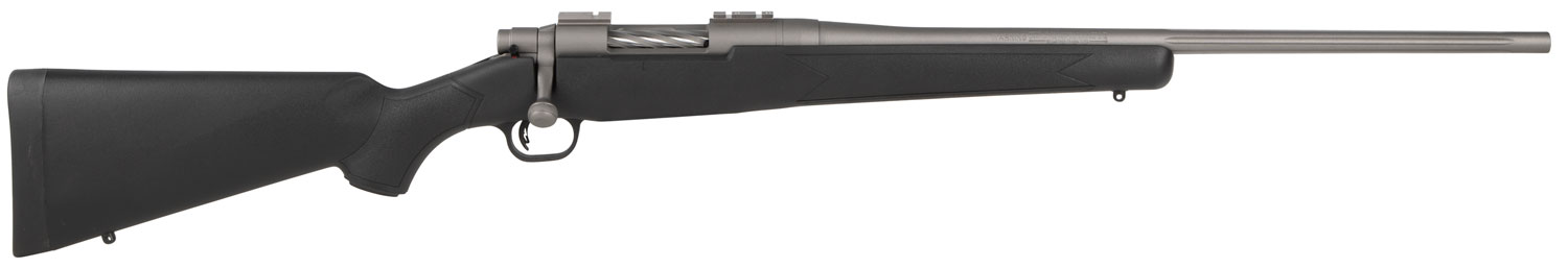 Mossberg 28008 Patriot 6.5 Creedmoor 5+1 22" Fluted Barrel w/Recessed Match Crown, Cerakote Stainless Steel, Spiral-Fluted Bolt, Synthetic Stock, Drop Box Magazine, Adjustable LBA Trigger