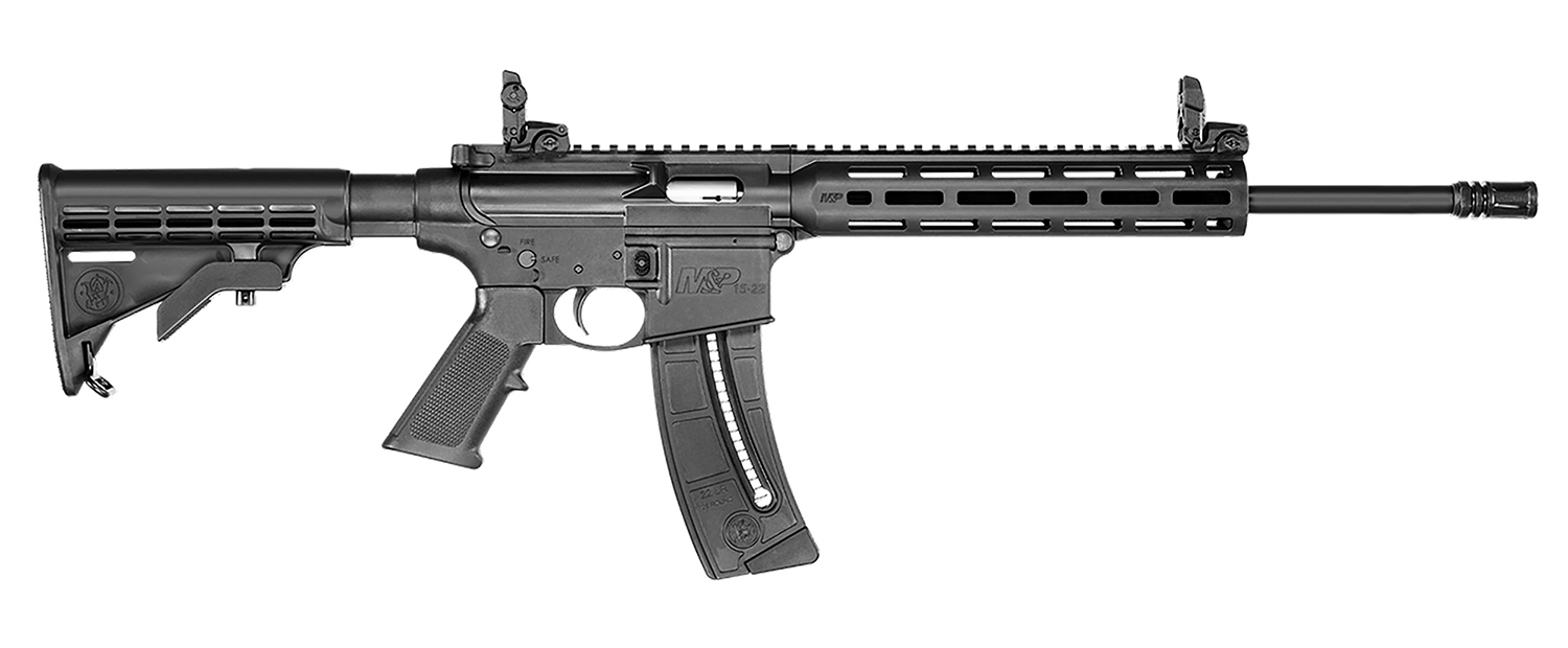 Smith & Wesson 10208 M&P15 Sport 22 LR 25+1 16.50" Matte Black Carbon Steel Barrel & Picatinny Rail Aluminum Receiver, 10" Magpul M-LOK Handguard, 6 Position CAR Black Synthetic Stock, Black Polymer G