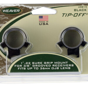 Weaver Mounts 49819 .22 Tip-Off Rings Black 1"