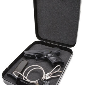 Hi-Point 916HSP CF Home Security Package 9mm Luger 8+1 3.50" Black Steel Barrel Black Powder Coated/Chrome Serrated Steel Slide Black Polymer Frame Black Polymer Grip, Keyed Lock Box