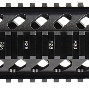 Aim Sports MT061 AR Handguard 10" Mid-Length Style Made of Aluminum with Black Anodized Finish & Quad Rail