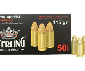 STERLING 9MM 115GR FMJ BRASS 50/1500